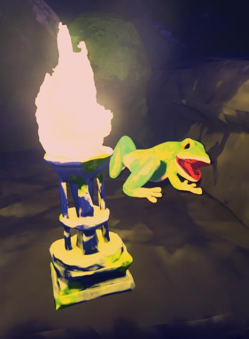 Image showing frog interacting with world geometry.
